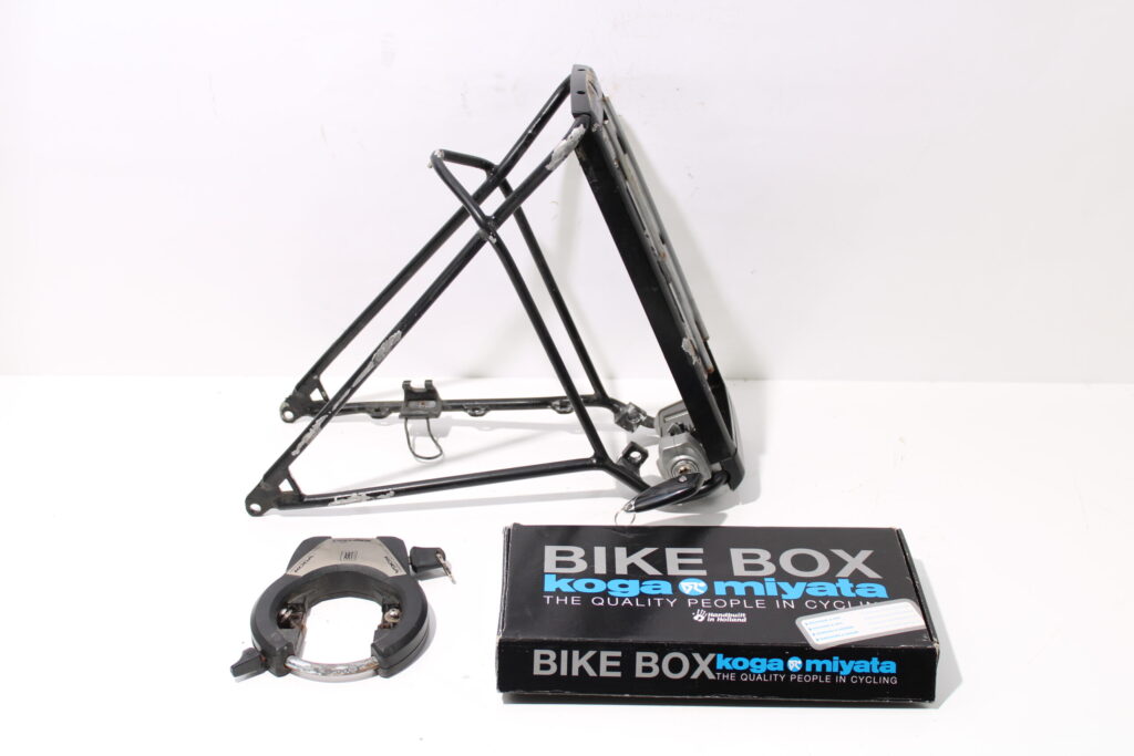 Bagagedrager + accuslede, Bike Box en ringslot | Koga Miyata E-light
