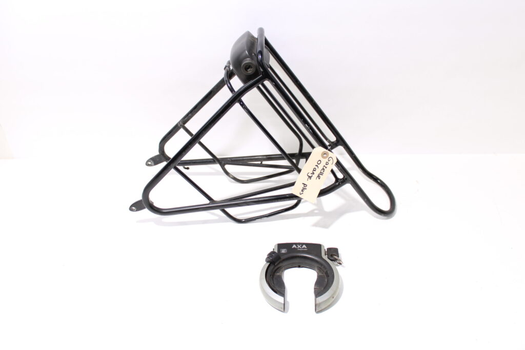 Bagagedrager en ringslot | zwart | Gazelle orange plus