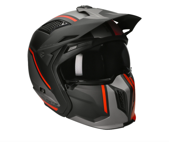 Helm MT Streetfighter mat zwart / rood