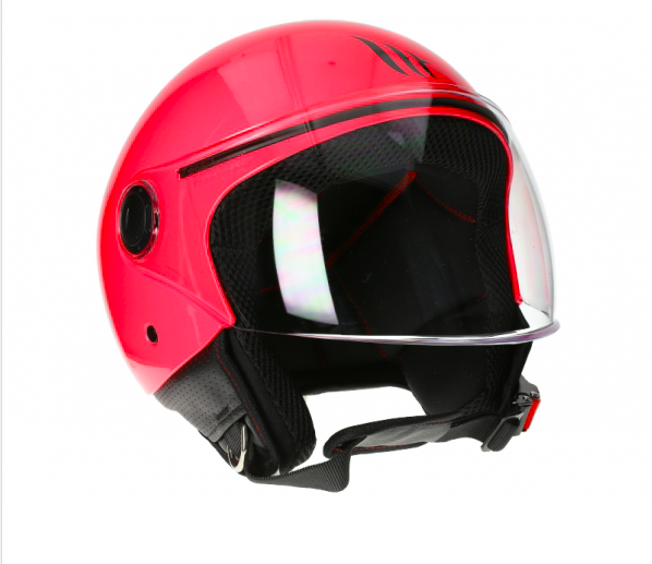 Helm MT Street Solid glans roze