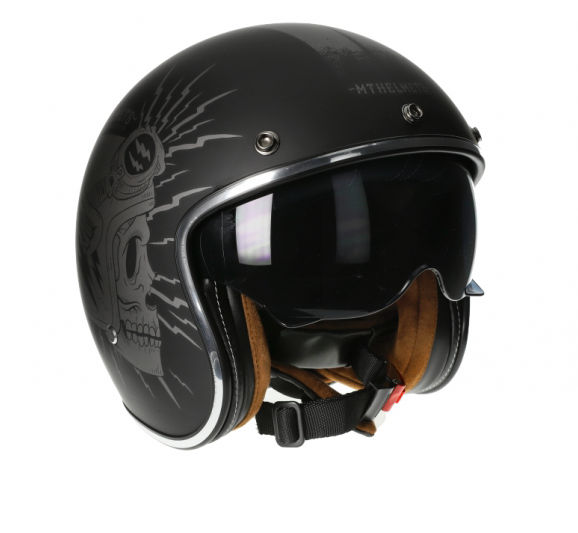 Helm MT Le Mans SV Skull Diler mat zwart