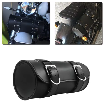 Universele motorfiets vorktas | voor/achter | Nep lederen tassen
