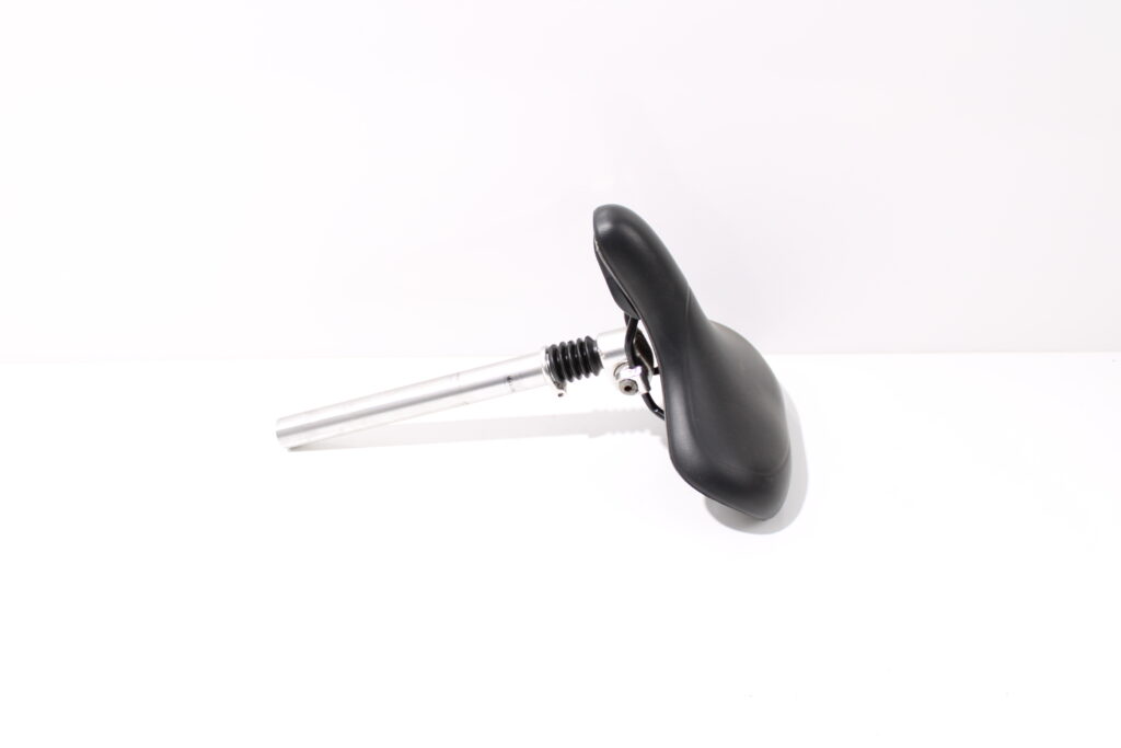 Zwart zadel | 27,2mm verende zadelpen